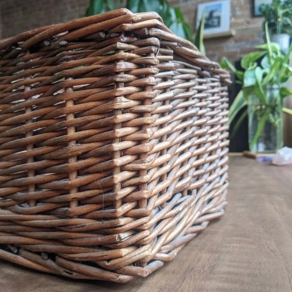 Natural Brown Wicker Storage Basket